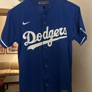 Dodgers Nike Button Up Jersey